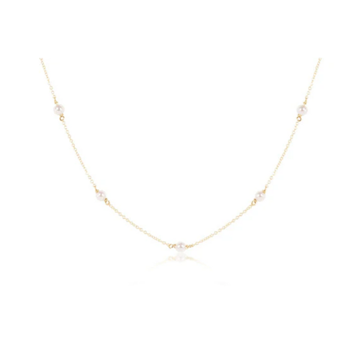 enewton • 15" Choker Simplicity Chain Gold - 4mm Pearl