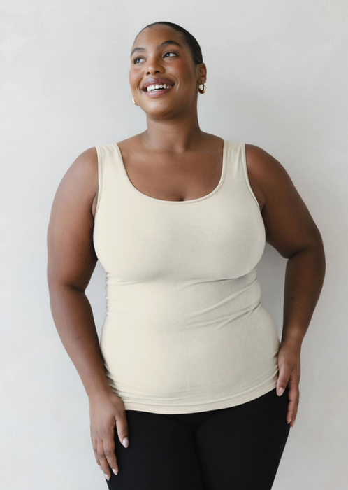 CURVY Reversible Tank Almond - One Size