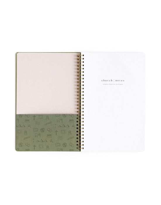 Church Notes Bible Reference Notebook - Olive