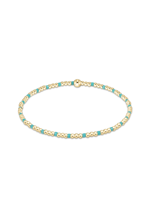 enewton • Hope Sincerity Pattern 2mm Bead Bracelet - Turquoise