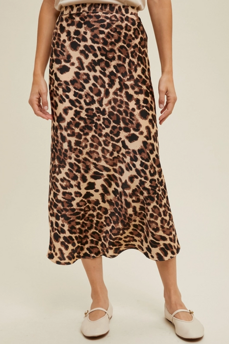 Midi Pencil Skirt - Leopard