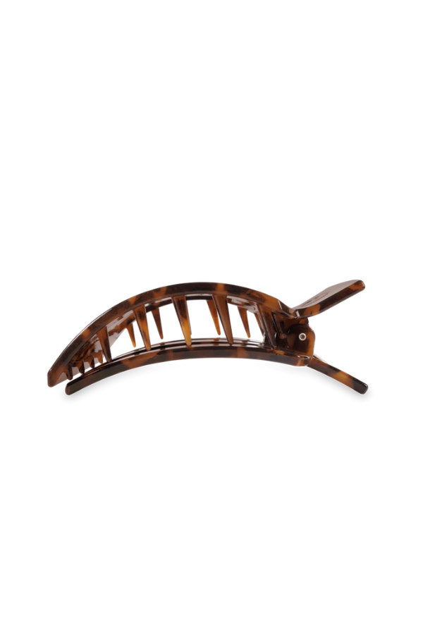 Teleties • Large Flat Square Hair Clip - Tortoise