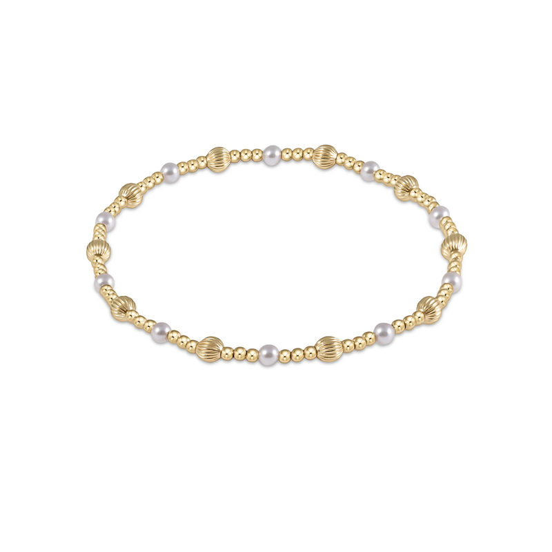 enewton • Dignity Sincerity Gold 5mm Bracelet - Pearl