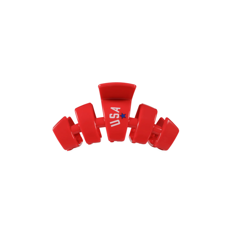 Teleties • Classic Hair Clip - USA Red (Large)
