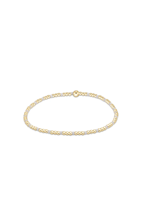 enewton • Hope Sincerity Pattern 2mm Bead Bracelet - White