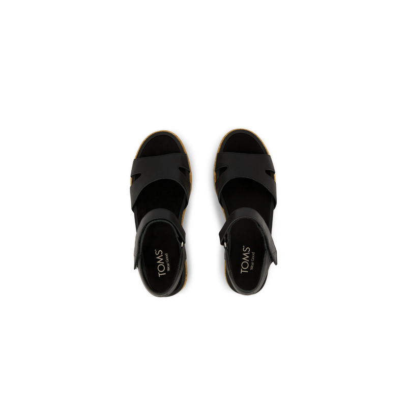TOMS • Alana Sandal - Black Leather