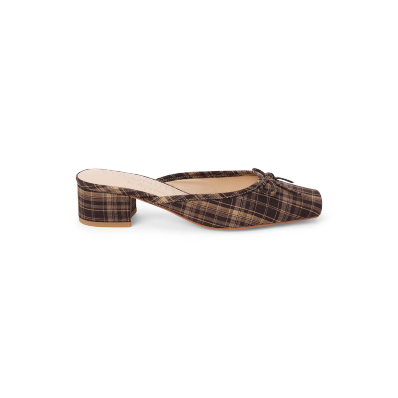 Matisse • Geneva Mules - Brown Plaid