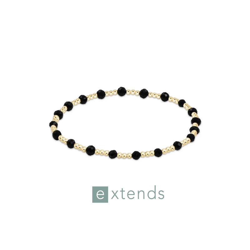 enewton • Gold Sincerity 3mm Faceted Onyx Bracelet