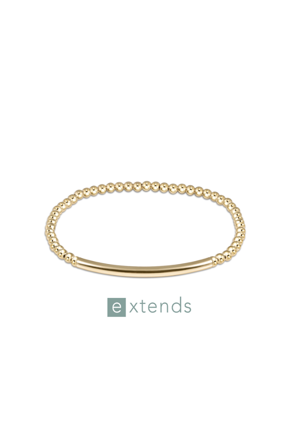 enewton • Extends Classic Gold Bliss Bar Smooth 3mm Bead Bracelet