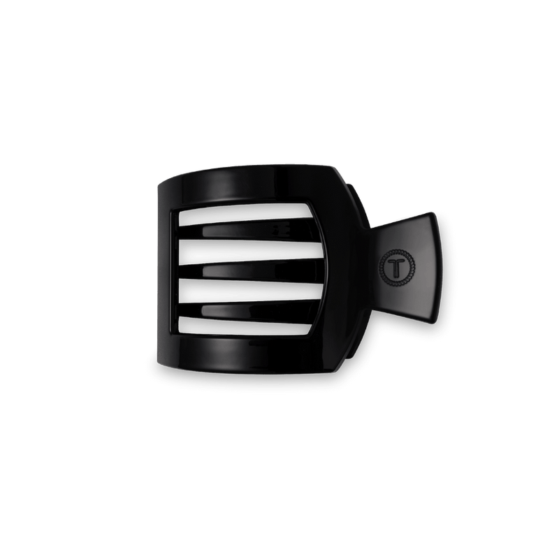 Teleties •  Small Flat Square Clip - Jet Black