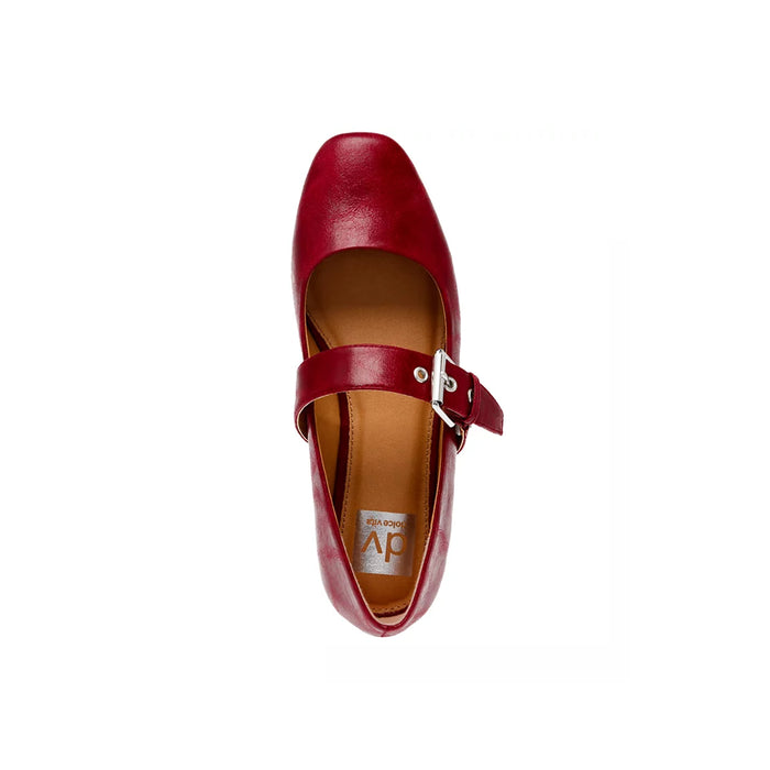 Maude Smooth Sling Back Shoes - Wine