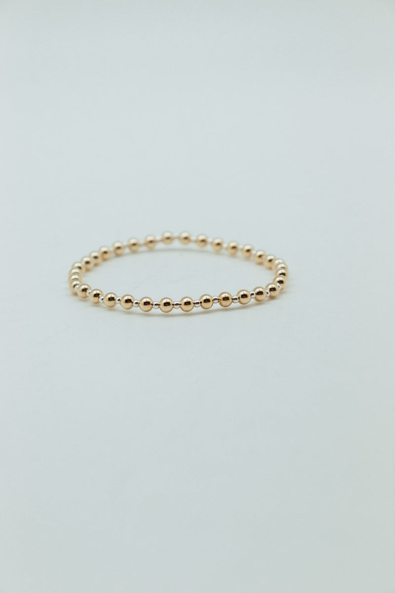 enewton • Classic Grateful Pattern 4mm Mixed Metal Bead Bracelet