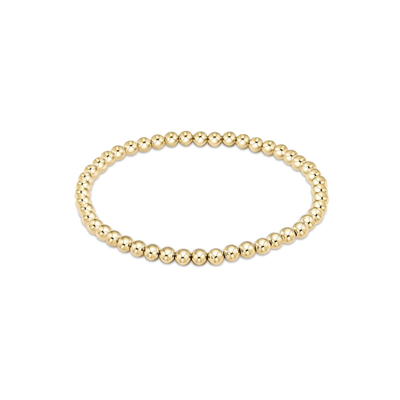 enewton • Classic Gold Grateful Pattern 4mm Bead Bracelet