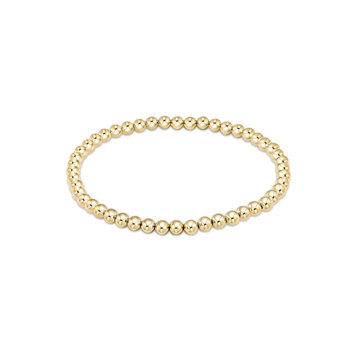 enewton • Classic Gold Grateful Pattern 4mm Bead Bracelet