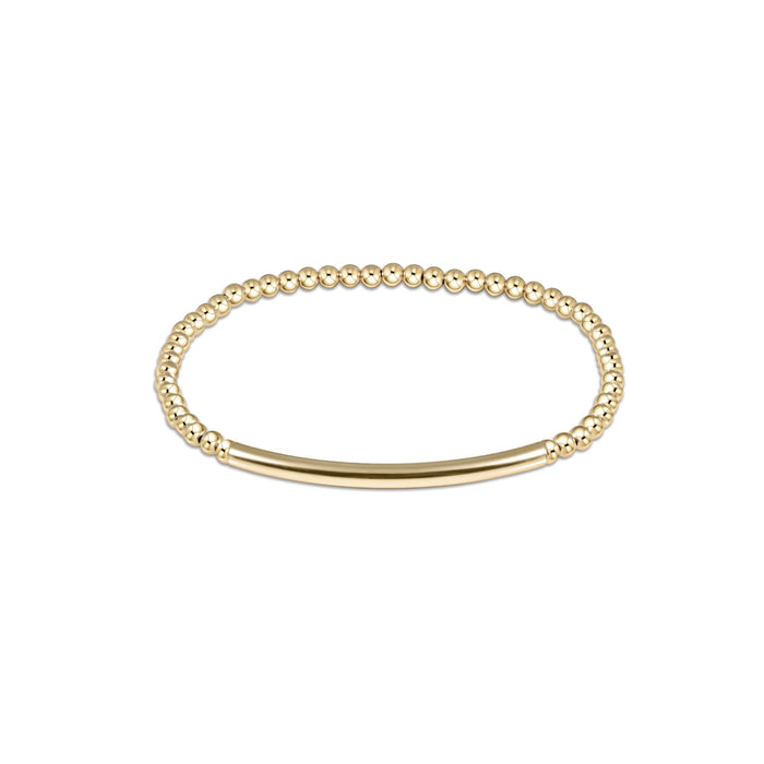 enewton • Bliss Classic Gold 3mm Bead Smooth Bar Bracelet