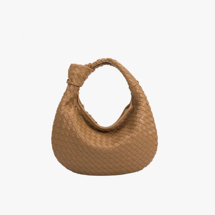 Drew Small Purse with Weave Detail - Khaki