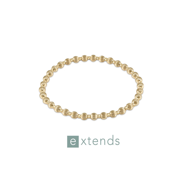 enewton • Extends Dignity Grateful Pattern Gold 4mm Bracelet