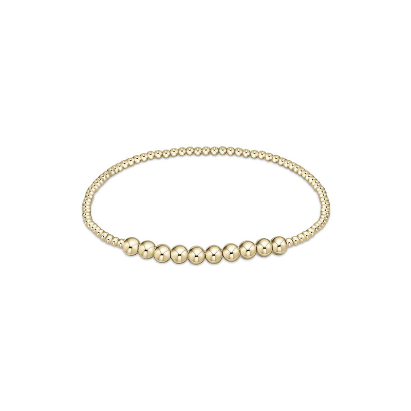 enewton • Classic Gold Beaded Bliss Bar 2mm/4mm Bead Bracelet