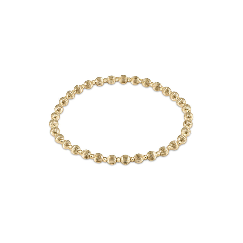 enewton • Dignity Grateful Pattern Gold 4mm Bead Bracelet