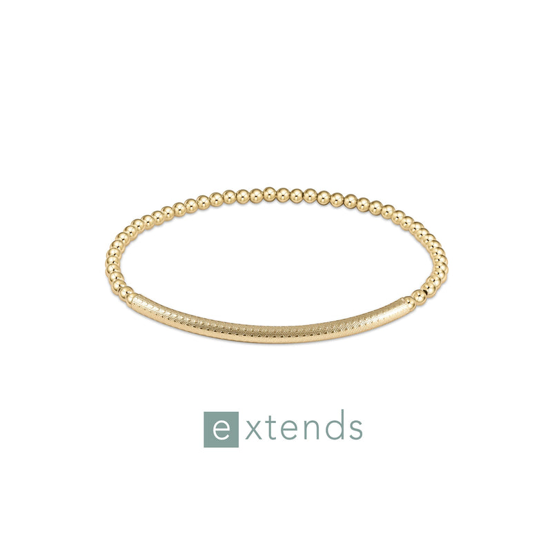 enewton • Extends Bliss Bar Textured Gold 3mm Bead Bracelet