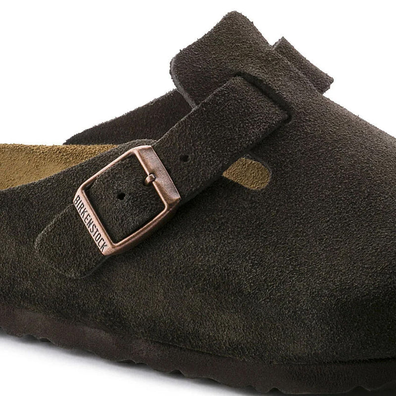 Birkenstock • Boston Soft Footbed Suede (Regular Fit) - Mocha