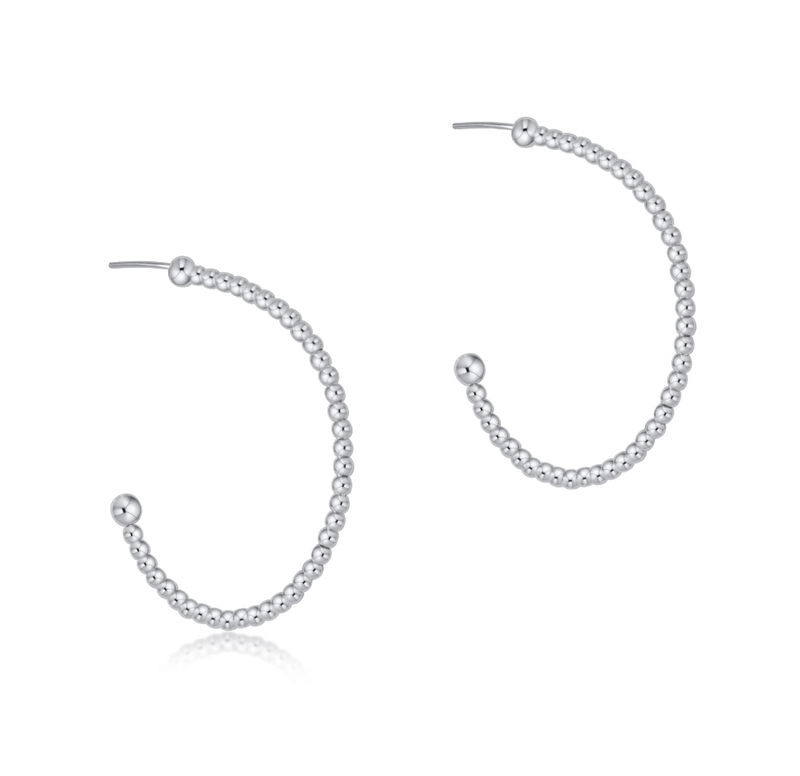 enewton • Beaded Classic 1.25" Post Hoop Sterling Silver