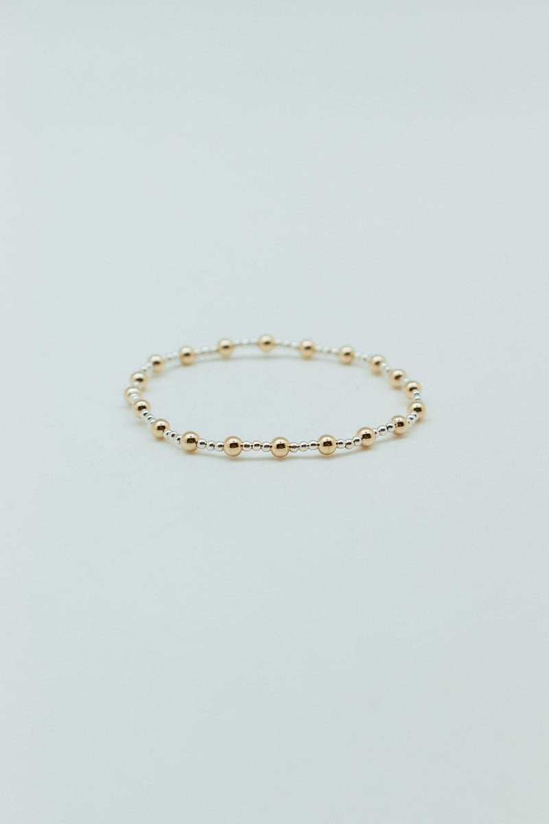 enewton • Classic Sincerity Pattern 4mm Bead Bracelet- Mixed Metals