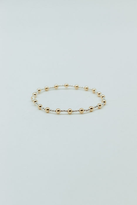 enewton • Classic Sincerity Pattern 4mm Bead Bracelet- Mixed Metals