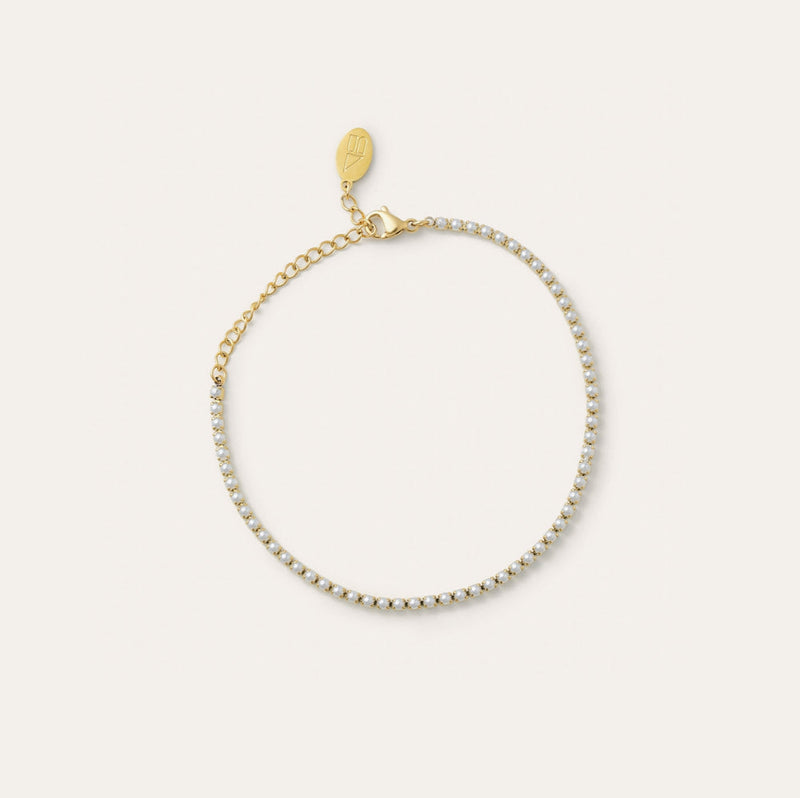 Nikki Smith Designs • Micro Gold Pearl Waterproof Bracelet