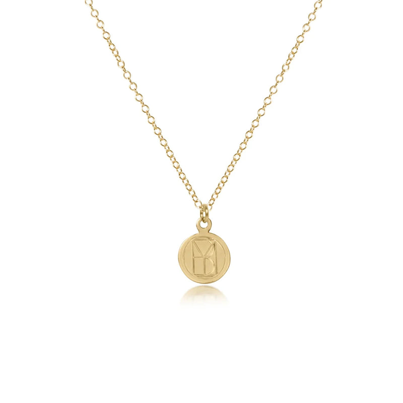 enewton • 16" Necklace Gold "be you." Small Gold Disc