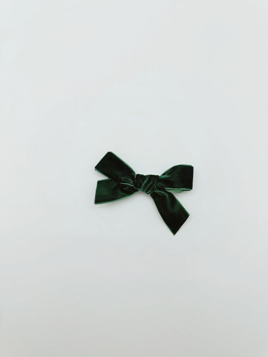 Lil Velvet Bow - Green